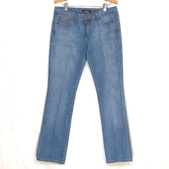 JORDACHE Morgan Straight Leg Jeans Mid Rise Stretchy Fit Sz 10 - Picture 3 of 5